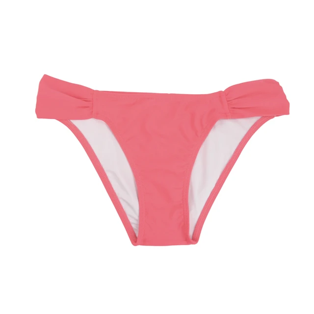 Women Low Waist Swim Pants Print Swimsuit Ruched Bikini Bottom 2017