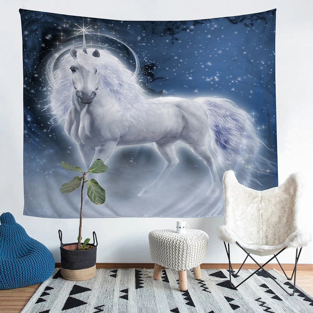 

A Home Furnishing Unicorn Tapestry Wall Hanging Sandy Beach Picnic Throw Rug Blanket Camping Tent Sleeping Pad #DJS-1