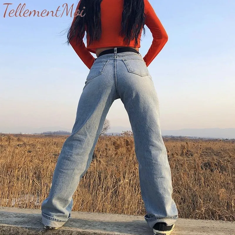 Vintage Ladies Boyfriend Jeans for Women Loose High Waist Jeans Female Streetwear Straight Wide Leg Long Denim Pants Vintage Ladies Boyfriend Jeans for Women Loose High Waist Jeans Female Streetwear Straight Wide Leg Long Denim Pants