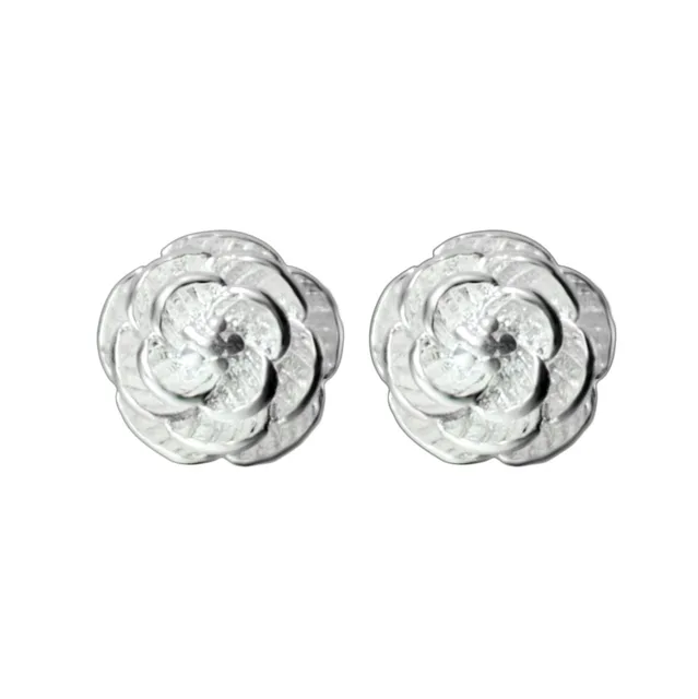 Qiming 925 Sterling Silver Jewelry Flower Earrings For Women Qiming 925 Sterling Silver Jewelry Flower Earrings For Women Penntes Brincos Tiny Rose Stud