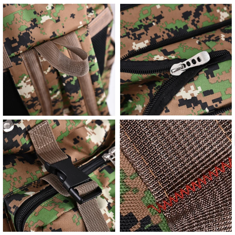  Outdoor 100L Large Capacity Mountaineering Backpack Camping Hiking Military Molle Camo Water-repell