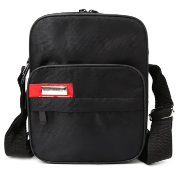 

THINKTHENDO Men's Male Travel Casual Briefcase Business Messenger Shoulder Bag Crossbody Black Nylon Zip Bags