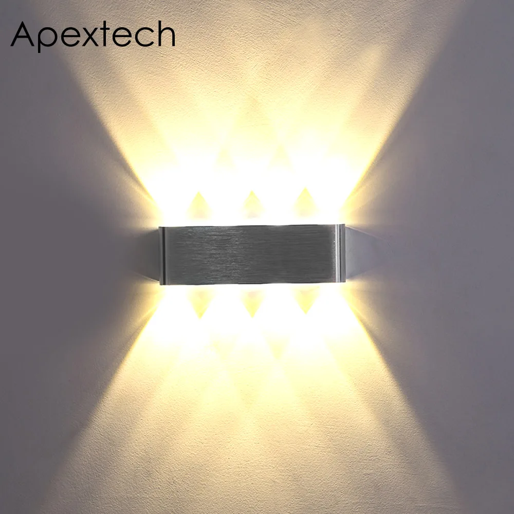

Apextech Aluminum Alloy Wall Lamp 6W 8W Warm White Cold White RGB Bedside Night Light Living Room Home Decoration Wall Lights