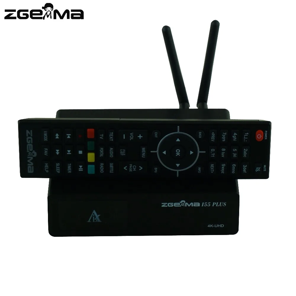 2 шт./лот ZGEMMA i55 plus 4K UHD 2160p E2 iptv телеприставка с 300 Мбит WiFi Встроенный 2x