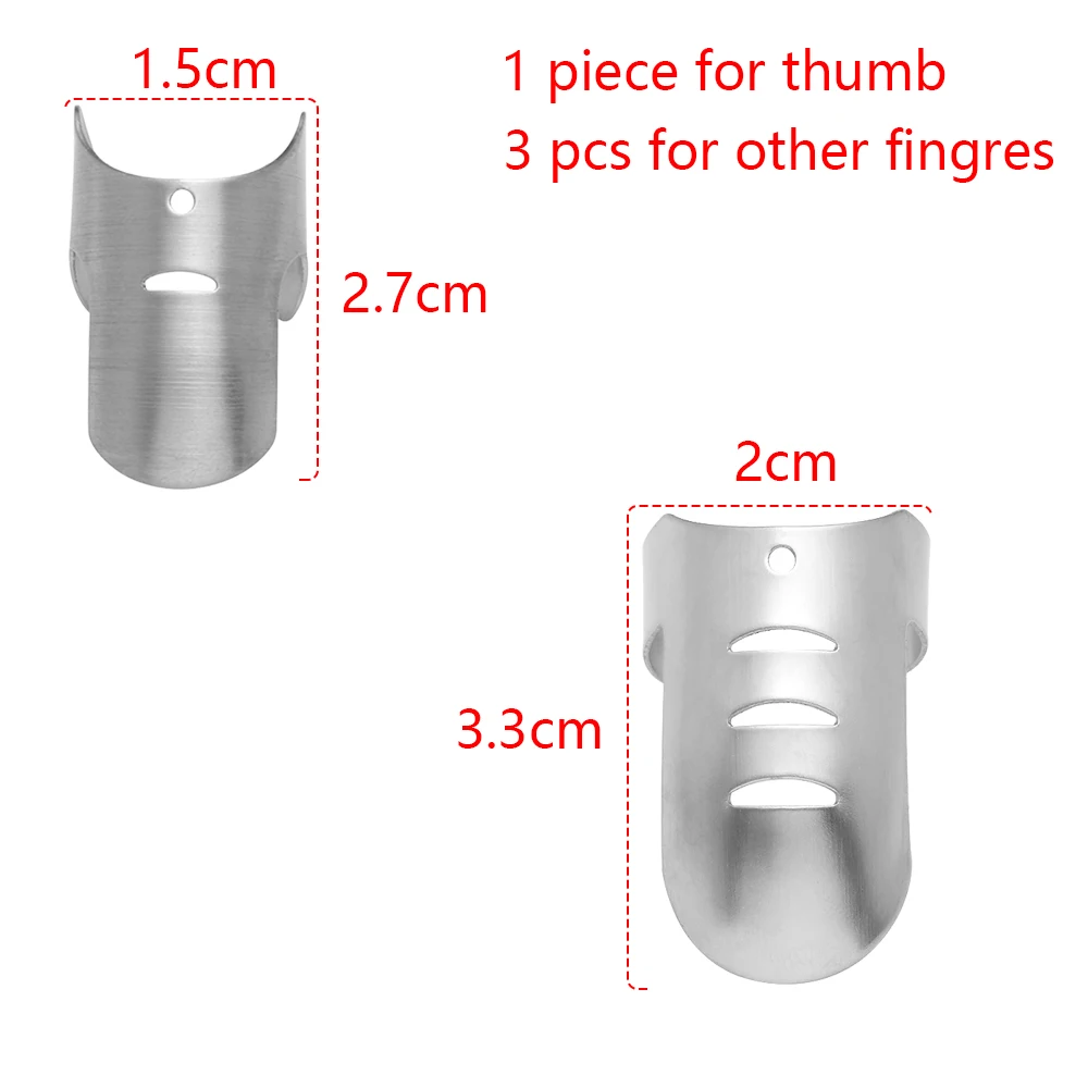 4 шт. защита для пальцев нож помощник не повредить приготовления ручной инструмент резак нержавеющая сталь защита пальцев палец кухонный инструмент