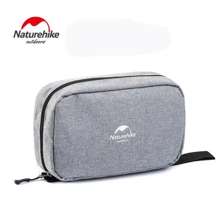 NatureHike сумка для мытья, дорожная косметичка, мужские сумки, большой женский набор для макияжа, водонепроницаемая сумка для мытья, серый, черный, фиолетовый, темно-синий - Цвет: Серый цвет