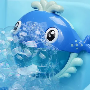 

Children Electric Bubbler Portable Automatic Cartoon Dolphin Bubble Machine Blowing Bubble Bathing Play Water Toy