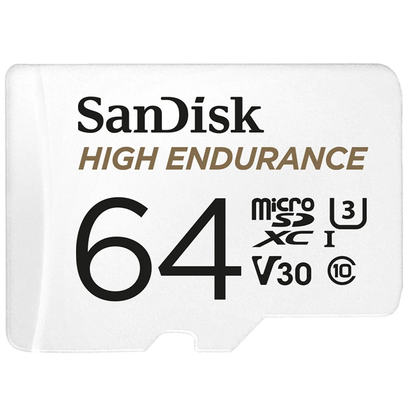 SanDisk высокая выносливость micro SD карта 32 Гб 64 Гб 128 ГБ 256 Гб карта памяти класс 10 U3 V30 Micro флэш-карта 4 K HD microsd - Емкость: 64GB