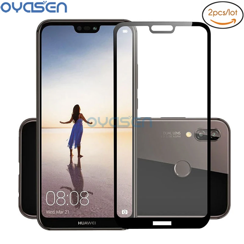 2 шт./лот Полное покрытие экрана протектор для Huawei P20 Lite Nova 3e 5 84 дюймов 9H закаленное