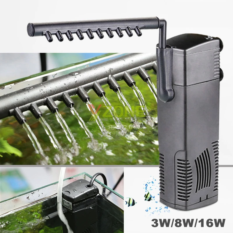 Aquarium Filter Submersible Internal Filter For Fish Tank Aquatic Spray