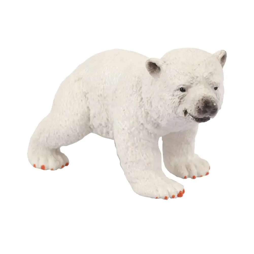 

White Polar Bear Model Sitting Polar Bear Hobby Entertainment White Bear Model Durable Small