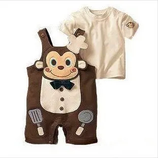 2014 new summer Free shipping new cook The monkey style baby boys