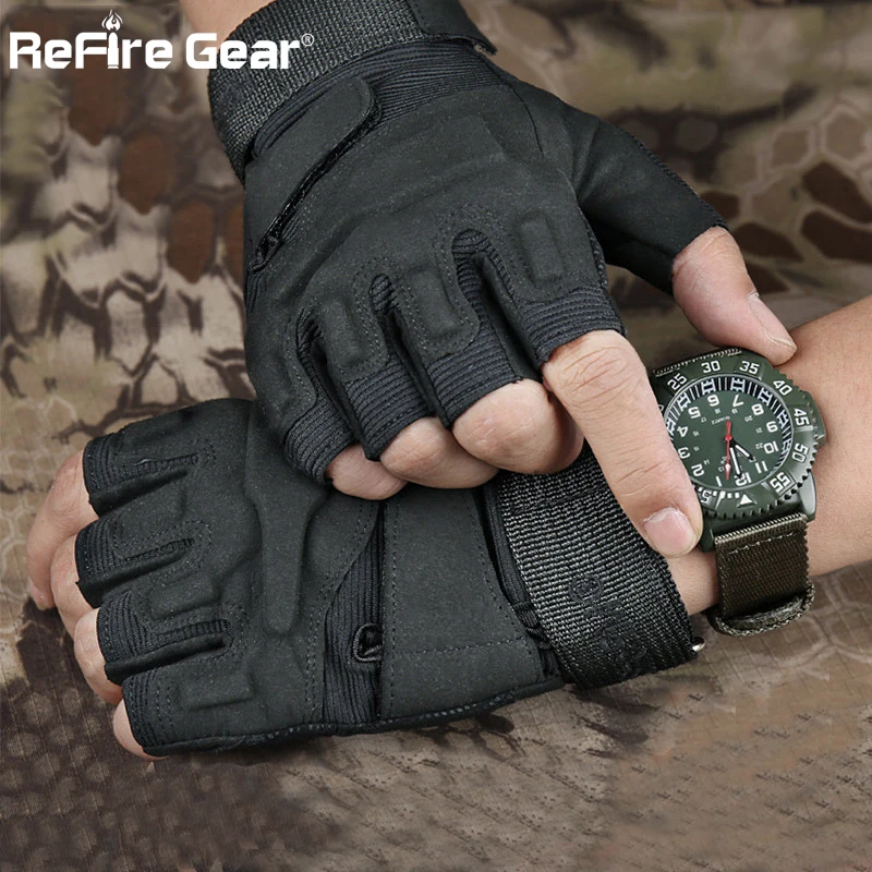 Refire gear SWAT армейские перчатки на пол пальца для мужчин военный солдат США боевые тактические перчатки противоскользящие бои стрельба перчатки без пальцев