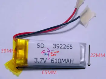 

best battery brand Size 392265 3.7V 610mah Lithium polymer Battery with Protection Board For MP4 GSP PSP Digital Products Free S