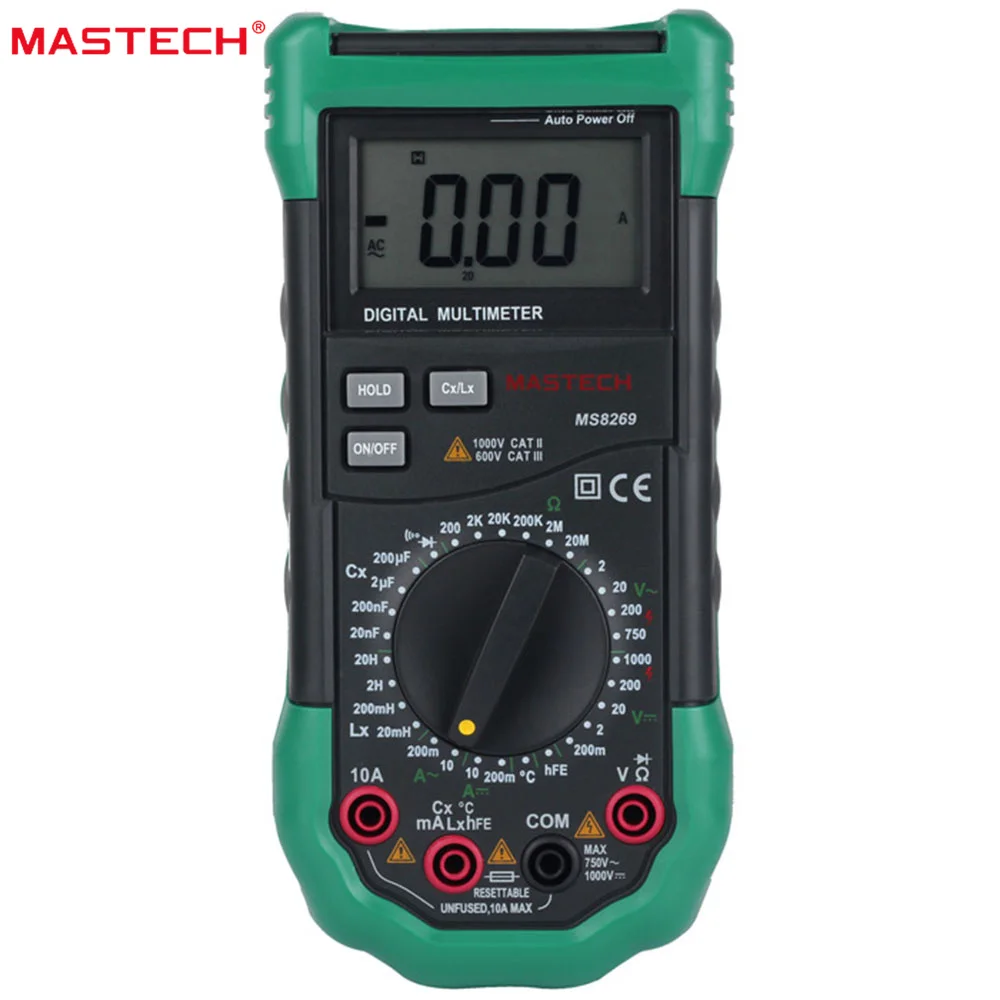 

Mastech MS8269 Digital Multimeter LCR Meter for AC DC Voltage Current Resistance Capacitance Frequency Inductance Temperture