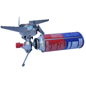 

Windproof Cooking Utensils Outdoor One Long Gas Tank Interface Burner Card Compact Portable Gas Stove Stainless Steel Zinc