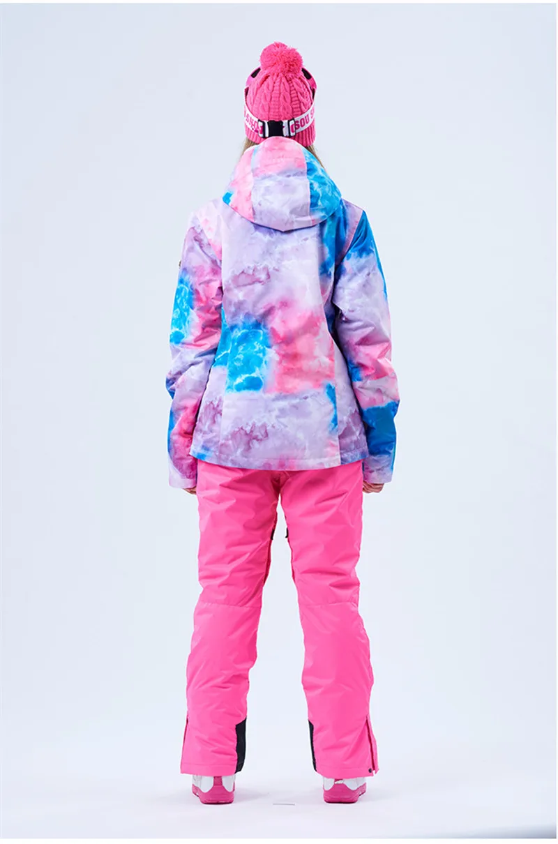 GSOU/Новинка; зимняя куртка для девочек; пальто для сноуборда; Водонепроницаемая 10000 дышащая 10000; Женская лыжная куртка; одежда для катания на лыжах