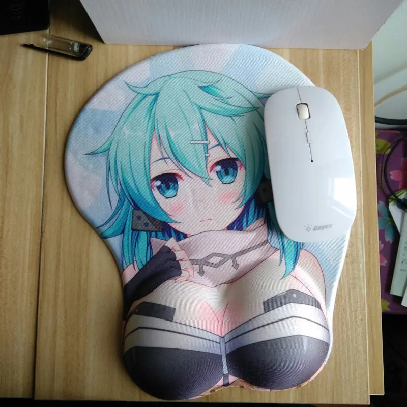 Anime Sword Art Online Sexy Breast Soft Silicon 3D Mouse Pad Ergonomic MousePad With Wrist Rest Anime Sword Art Online Sexy Breast Soft Silicon 3D Mouse Pad Ergonomic MousePad With Wrist Rest