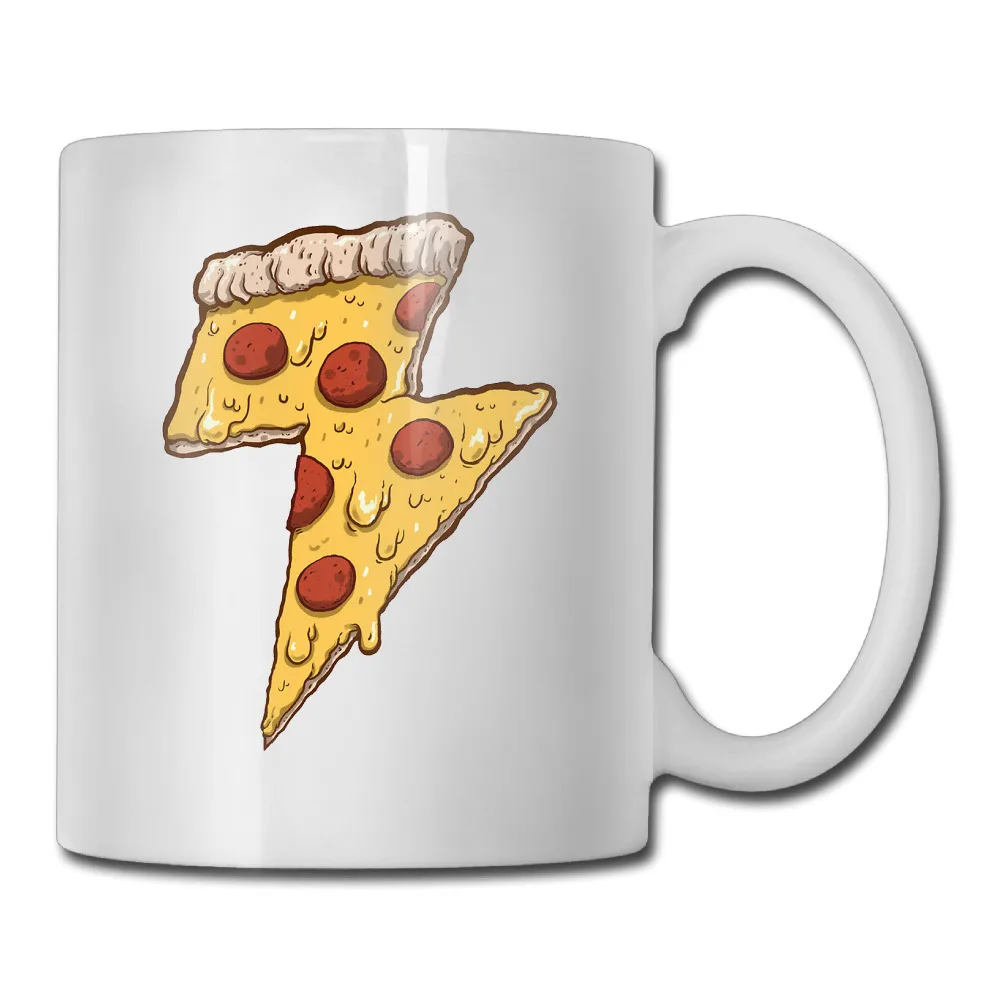 Cool гром сырный пицца кружка для кофе smart дедушка tazas керамический стакан caneca чай
