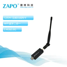 ZAPO Bluetooth 4,1 добавить 5 ГГц WiFi беспроводной AC USB 3,0 LAN 1200 адаптер Mbps Высокая Антенна Сеть карта для всех Windows Linux системы