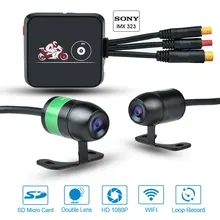 VSYS M6L WiFi Moto DVR Recorder Sony IMX323 1080 p Anteriore e Vista Posteriore Impermeabile Moto Doppia Lente Dash Cam SYS di Guida Della Macchina Fotografica