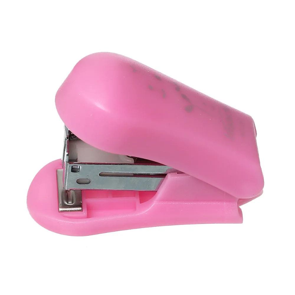 Cute Plastic Mini Cute Staplers Rectangle Pink Tree Pattern Office