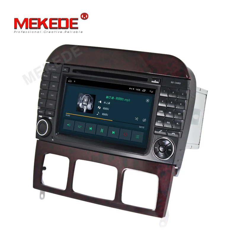 Excellent MEKEDE Car Multimedia Player dvd automotivo Radio GPS 2 din Android 9.1 For Mercedes/Benz/S320/S350/W220/W215/CL600 4G Wifi DVR 4