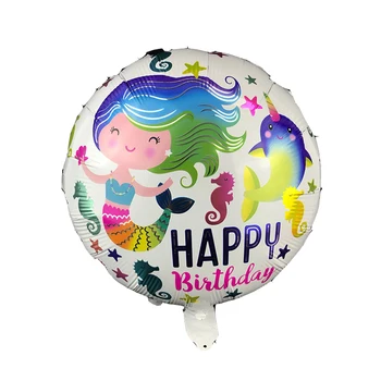 

50Pcs/lot Helium Mermaid balloons princess birthday balloon little mermaid foil balloon party decoration party supplies