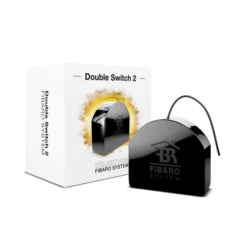 

FIBARO Wireless Z-Wave plus Double switch 2 FGS-223 EU868.42MHz timer setting Energy and power measurement For switches sockets