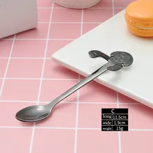 Разнообразие креативных милых мультяшных щенков из нержавеющей стали ложка с длинной ручкой Ложка Столовые приборы кофе для питья Кухонные гаджеты# LC