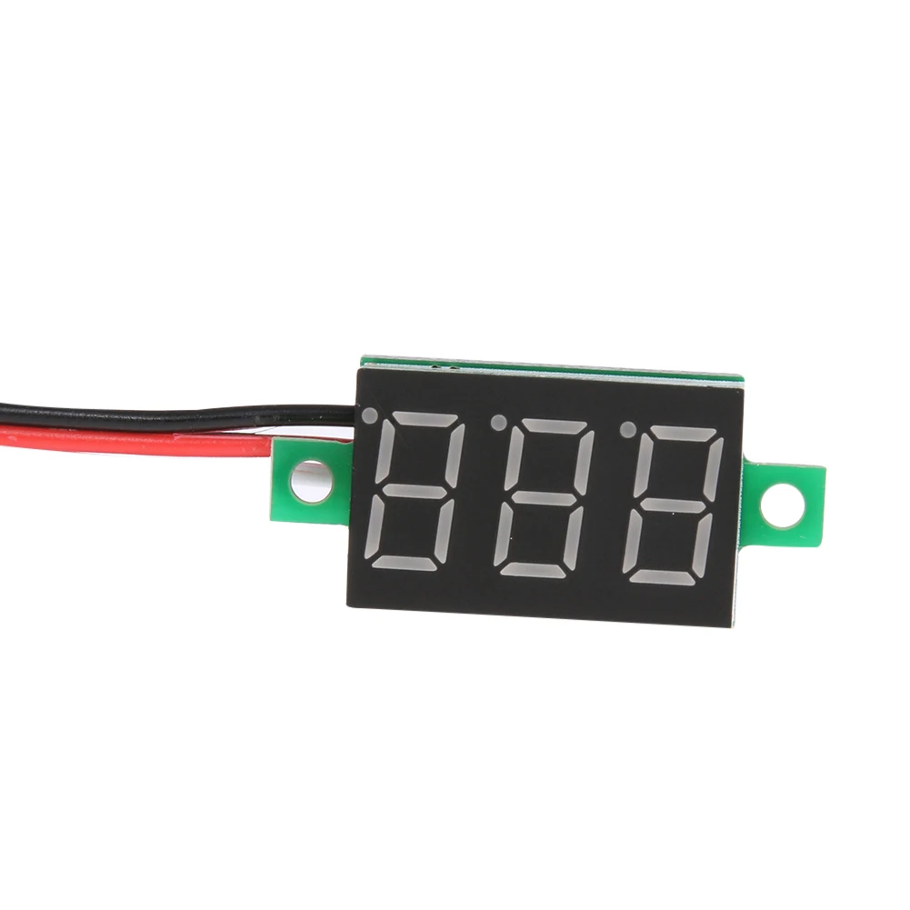 0,36 дюйма, DC 0-100 в, Мини цифровой вольтметр, синий/красный/зеленый светодиодный дисплей, вольтметр, панель, индикатор напряжения, 3 провода