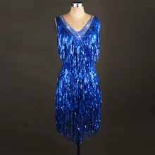 Latin dance dress adult tassel sequins clothing customize women new latin dance dress for girls