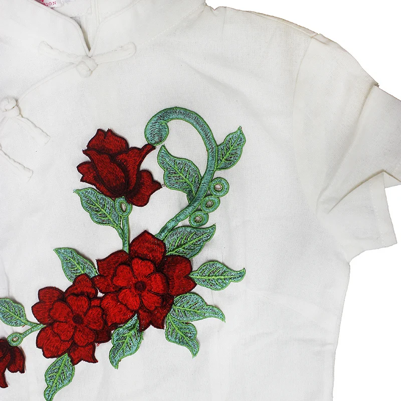 3D Red Flower Embroidery  (1)