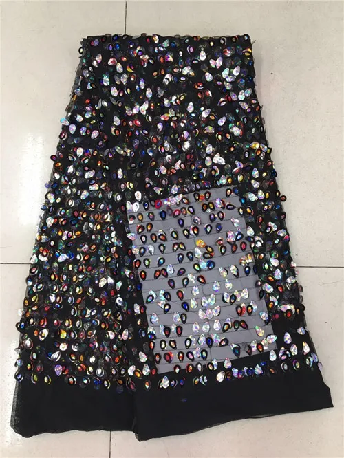 

Wholesale African French net lace fabric with sequins decoration brown embroidery net lace fabric color free shipping