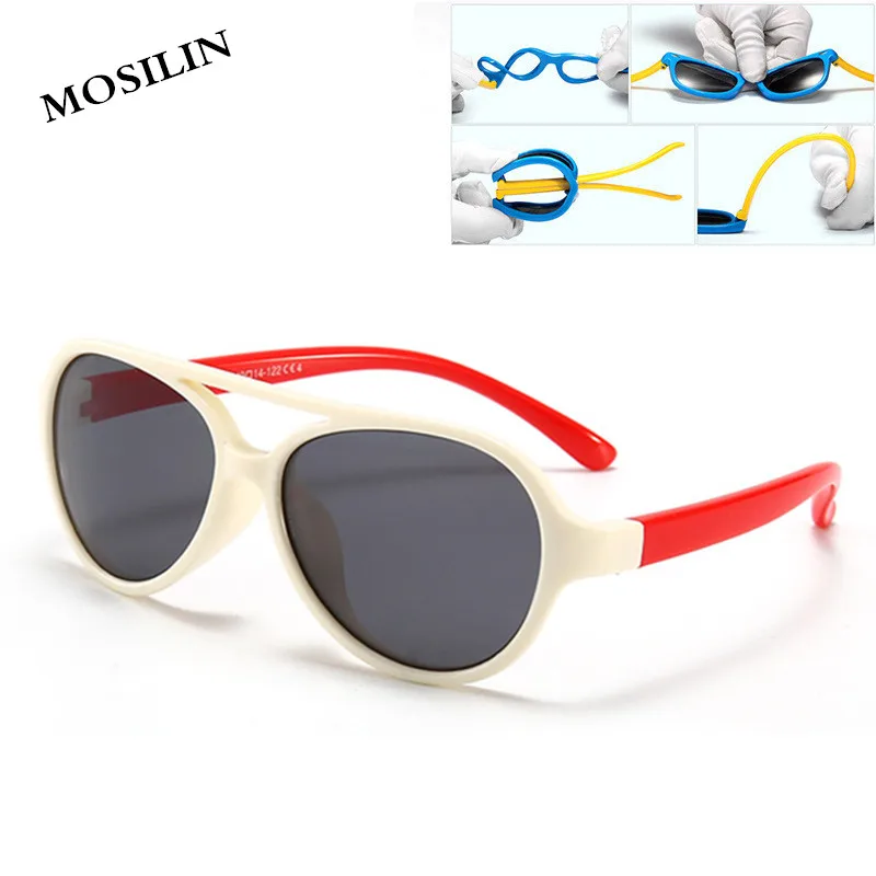 

MOSILIN Childrens Silicone Ultra-soft Polarized Sunglasses Baby Kids Sun Glasses Boys Girls Sunglasses UV400 Goggles Eyeglasses