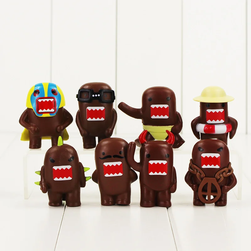 8pcs/lot 6cm Domo Kun Figure Toy Domokun Mini Model Doll for Children