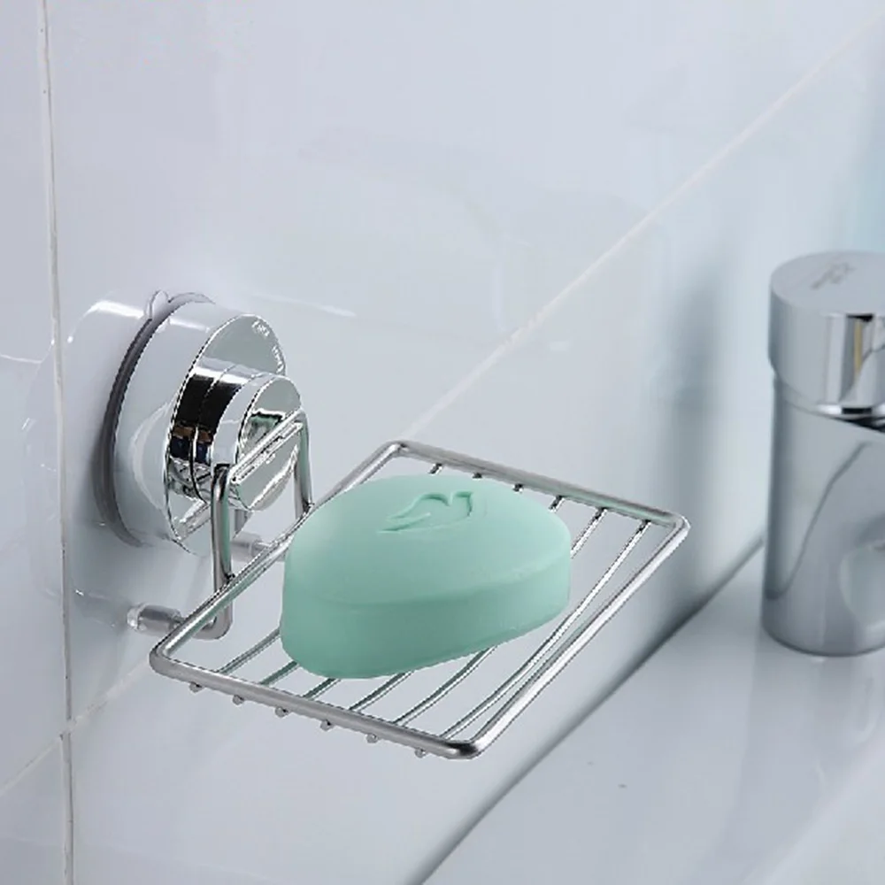 

2019EHOME BUY Modern Simple Suction Cup Stainless Steel Soap Dish/Soap Holder for Bathroom/ Kitchen