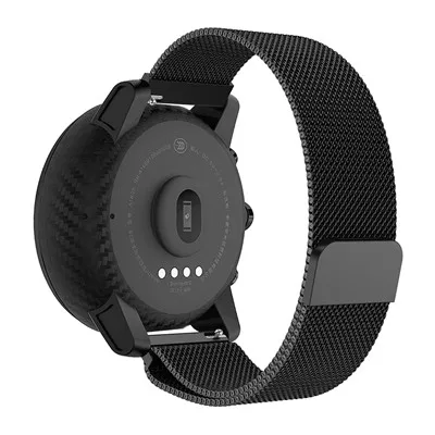 22 мм браслет из нержавеющей стали для Xiaomi Huami Amazfit Stratos 2/2S магнитный ремешок для часов Замена для Huami Amazfit Stratos - Цвет ремешка: Black