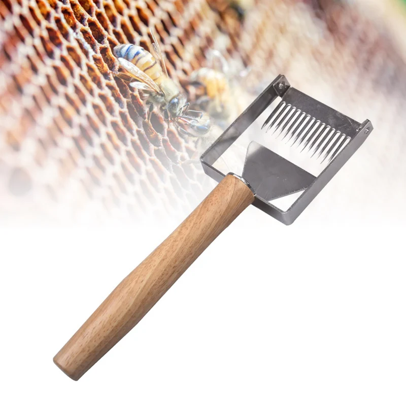 Экономичная пчелиный улей из нержавеющей стали откачивающая вилка для меда Скребок Лопата деревянная ручка инструмент пчеловода ds99
