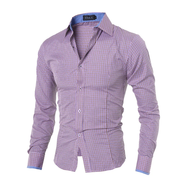 Classic small plaids men's shirt UK 