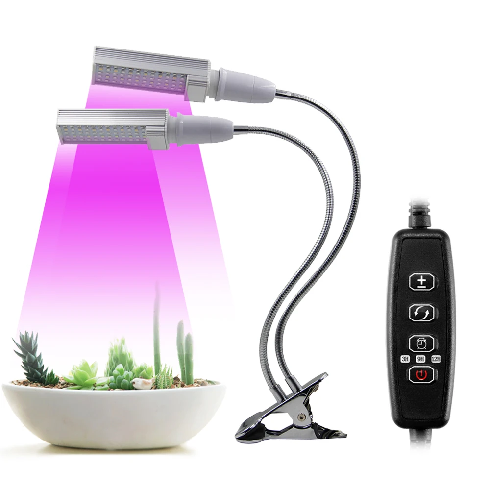 

12W LED Grow Light Full Spectrum Fitolamp ,Dual Head E27 Plant Light ,Professional for Seedling Greenhouse Plant Phyto Lamp