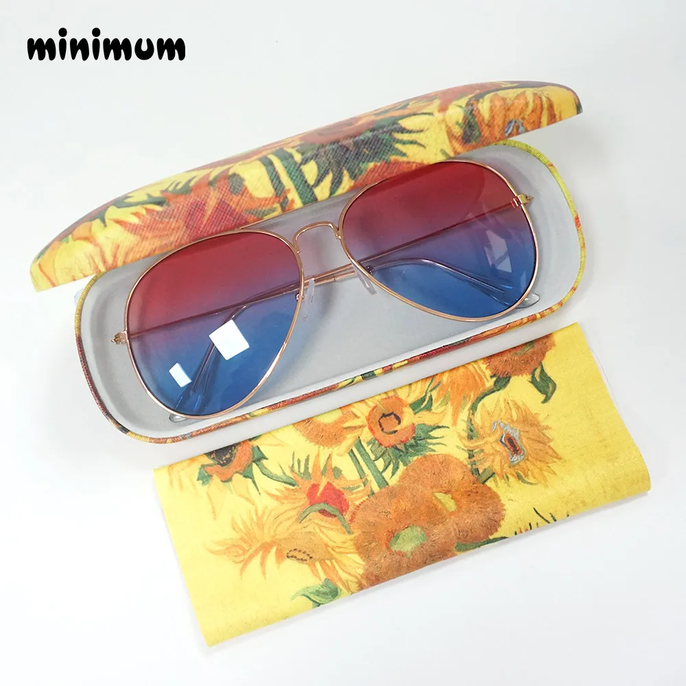 PU Leather Glasses Case For men Hard Frame Eyeglass Case Women Reading Glasses Box Black Spectacle Cases with 1pcs glaases cloth1 (9)