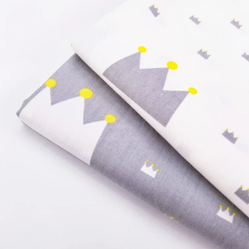 Высококачественная Корона хлопчатобумажный с рисунком ткань пэчворк ручная работа по шитью материал для стеганых изделий Ремесла ткань для домашнего текстиля