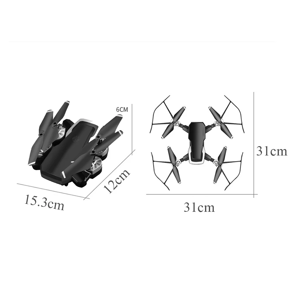 HJ28 WIFI FPV длинная батарея RC Дрон широкоугольный селфи Квадрокоптер высокой