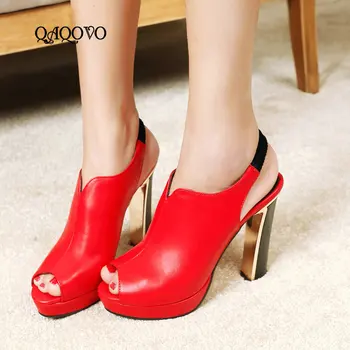 

2019 Summer Open Toe High Heels Female Platform Gladiator Sandals Super High Heels Pumps Slip On Party Dress Shoes Women