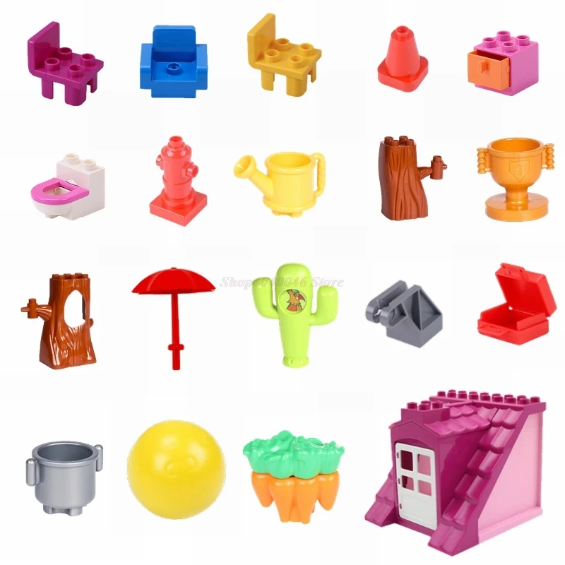 

For Legoingly Duplo Big particles Accessories Building Brick Kids Toy Child Duploed In Block Figuras Educational Toy Gifts