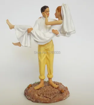 

48pcs Wedding favor and decoration--Popular Just Married Beach Couple Figurine good cake decorations Free shipping