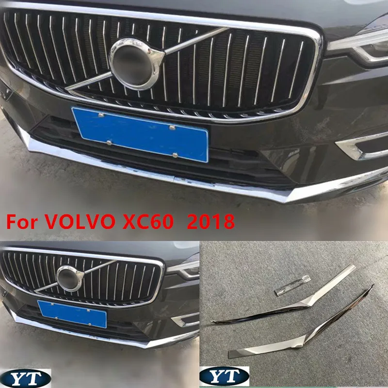 

Chrome front bumper trim cover Front grille trims for volvo XC60 2018,ABS chrome,1pc