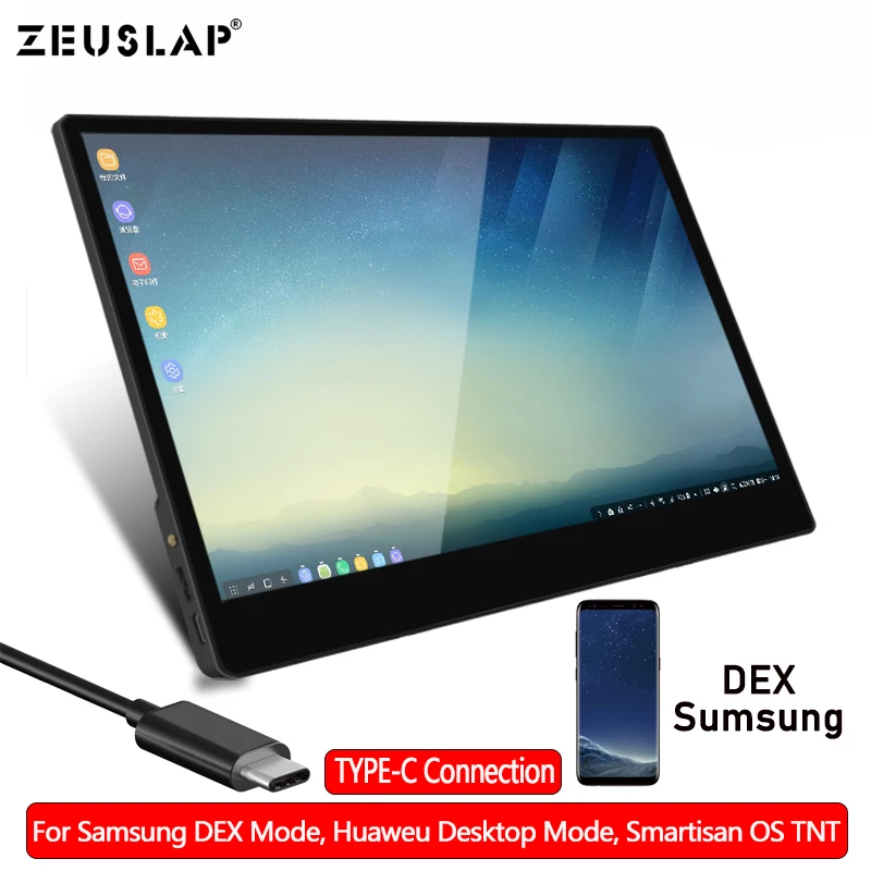 Сенсорный ЖК экран 13 3 дюйма 15 6 1080P HDMI сенсорный для телефона Type C ноутбука