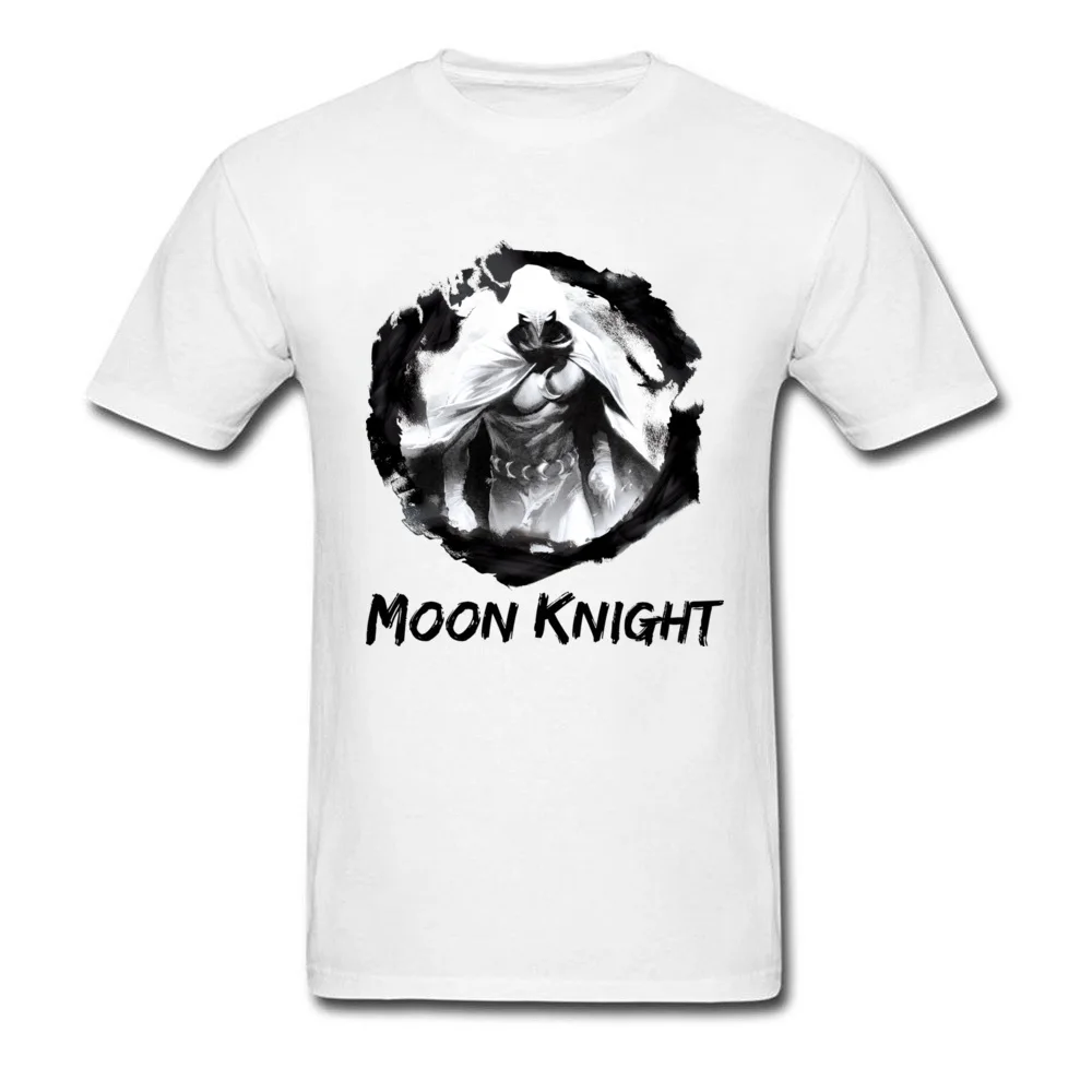 O-Neck Star War Moon Knight Portal 100% Cotton Mens Top T-shirts Summer Tops T Shirt Newest Clothing Shirt Short Sleeve Moon Knight Portal white